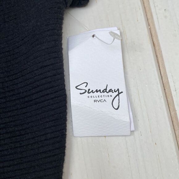 NWT RCVA Black Fitted Midi Dress - Picture 9 of 12